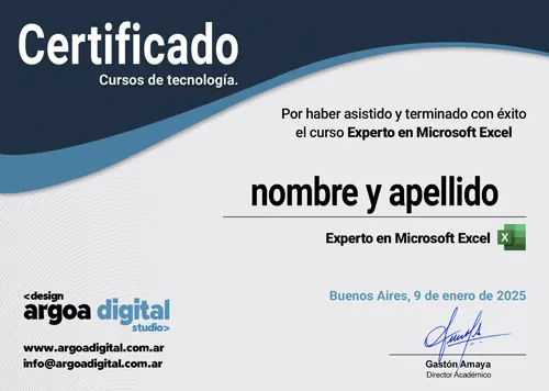 Certificado Experto en Excel