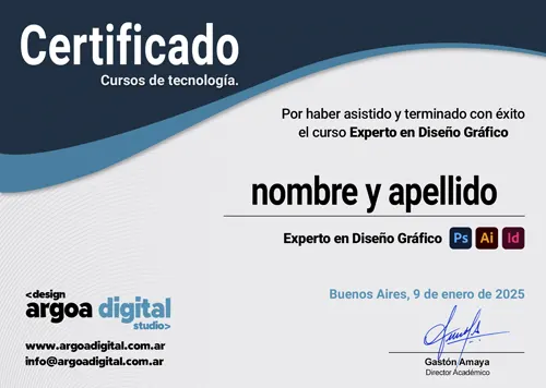Certificado Experto en Diseño Gráfico